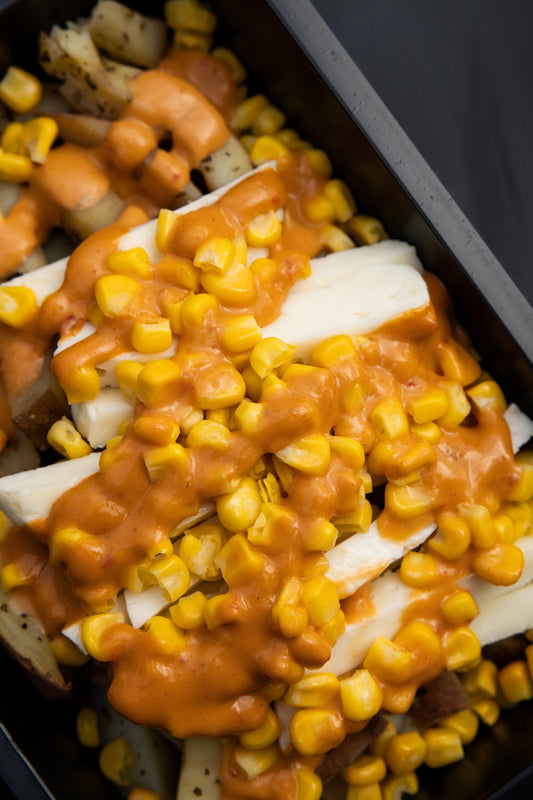 3. Halloumi Fries, White Potato, Sweetcorn, Chipotle Sauce