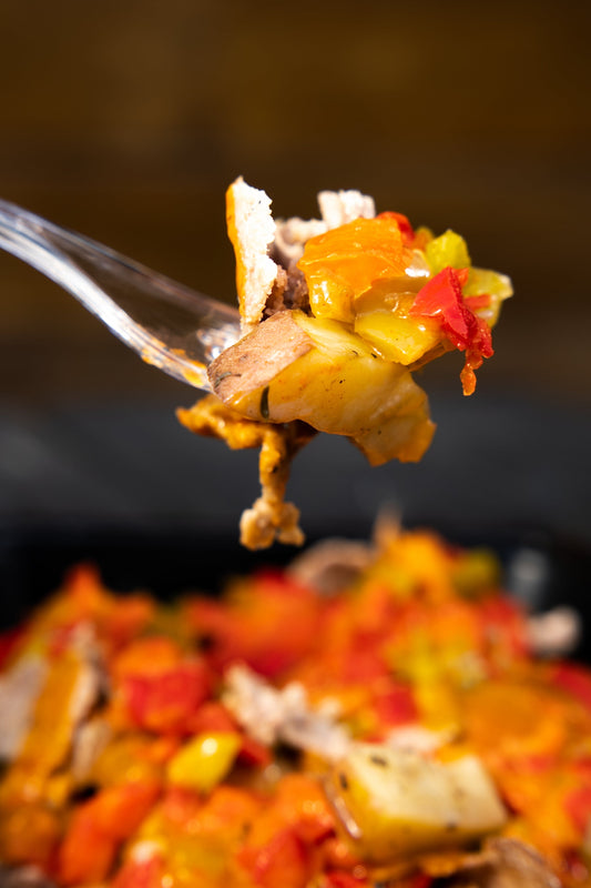 15. Doner, White Potato, Mixed Peppers, Piri Piri Sauce