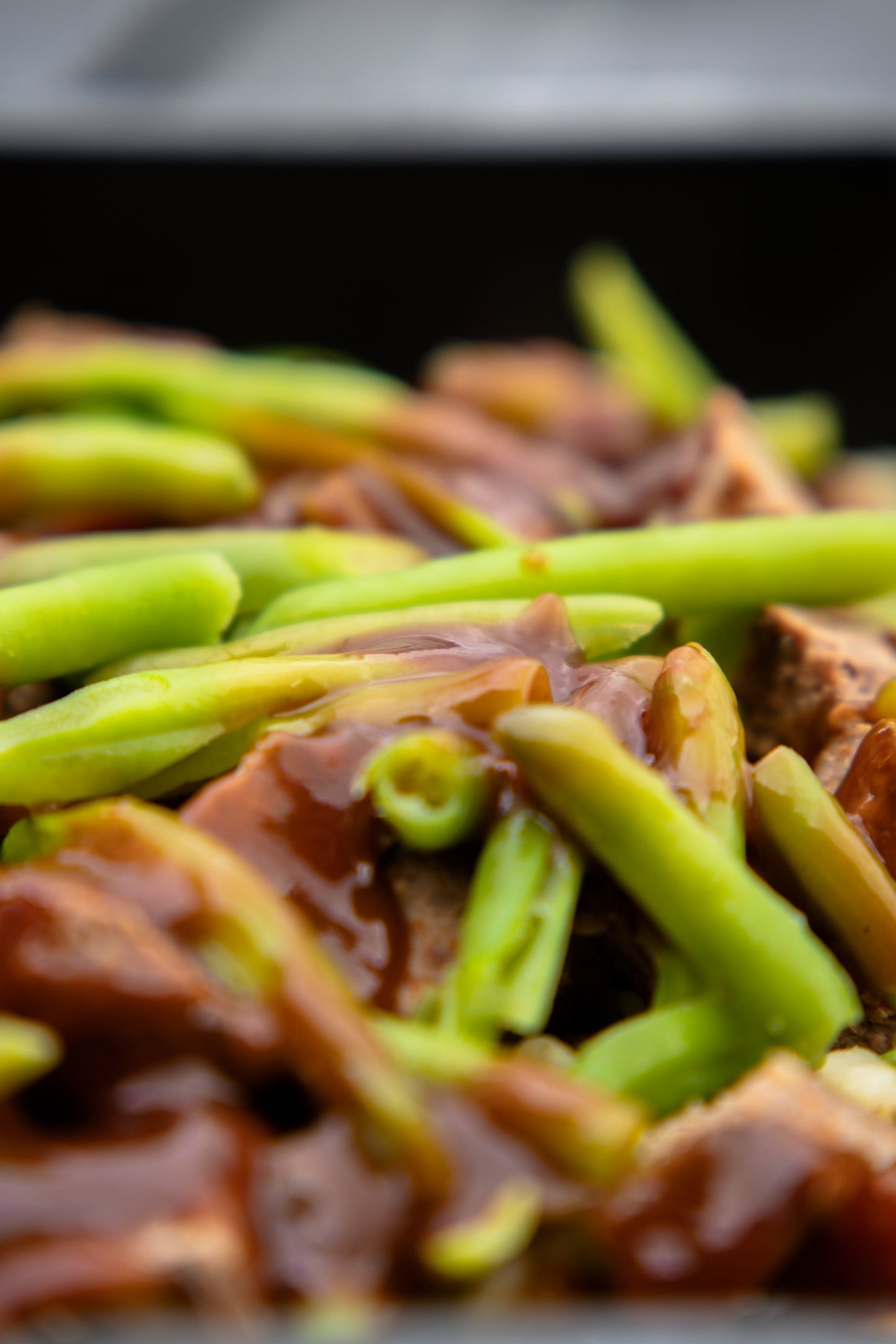 4. Beef Sliders, Fusilli Pasta, Green Beans, BBQ Sauce.