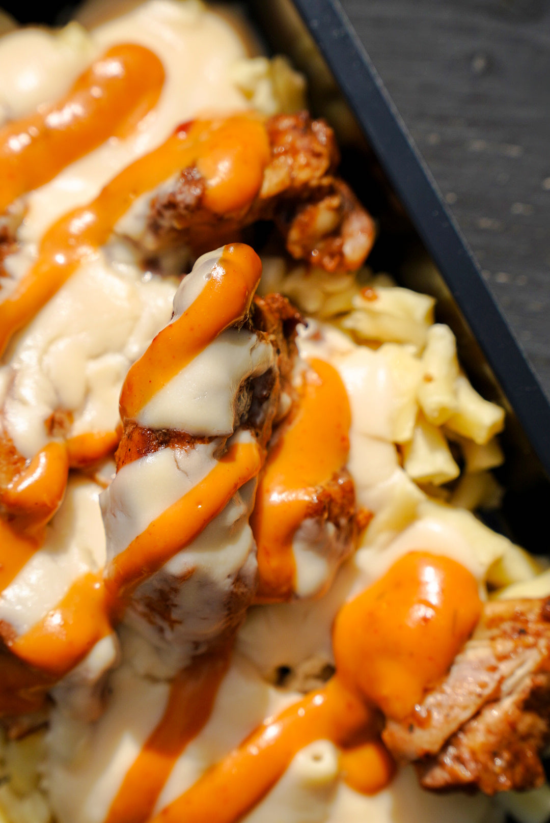 3. Jerk Chicken Mac & Cheese, Chipotle Sauce