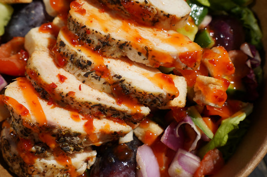 Hot Honey Grape Chicken Salad