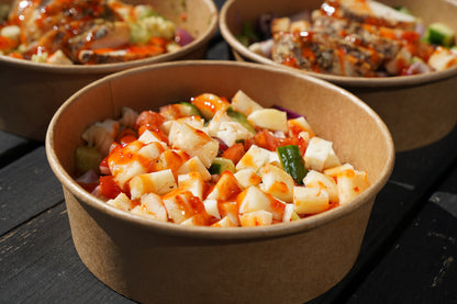 Hot Honey Halloumi Pasta Salad