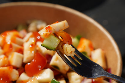 Hot Honey Halloumi Pasta Salad