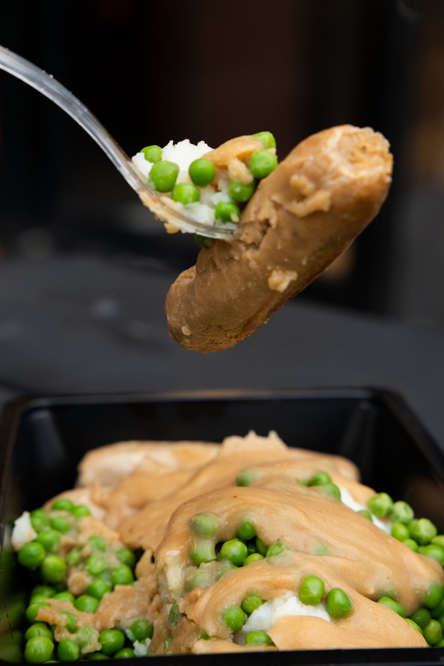 6. Classic Bangers & Mash, Garden Peas, Gravy