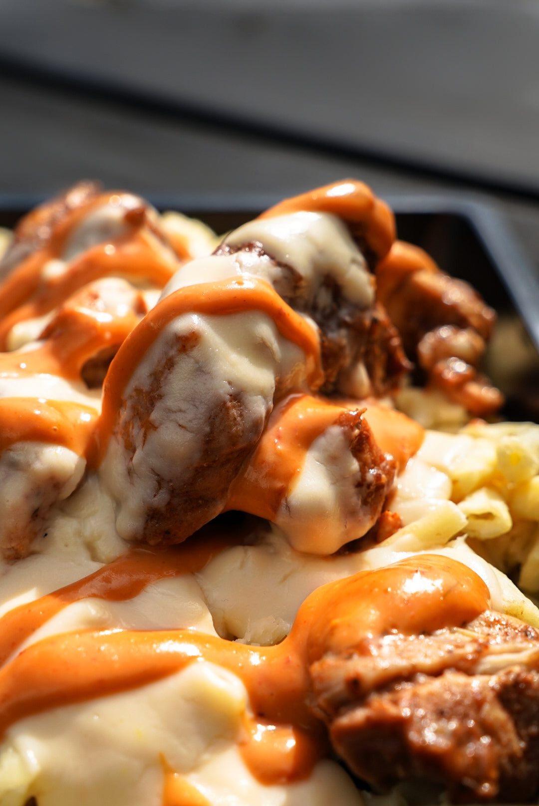 3. Jerk Chicken Mac & Cheese, Chipotle Sauce